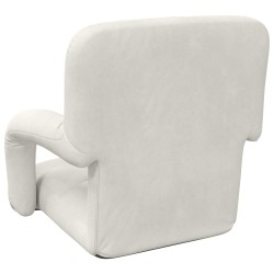 Fauteuil de sol ajustable Crème Velours 583902583902