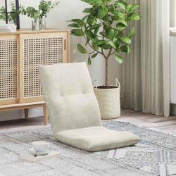 Fauteuil de sol ajustable Crème Velours 583903583903