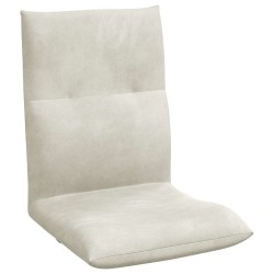 Fauteuil de sol ajustable Crème Velours 583903583903