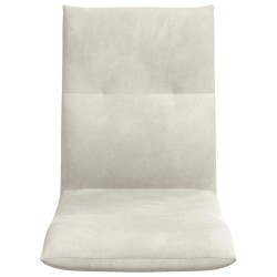 Fauteuil de sol ajustable Crème Velours 583903583903