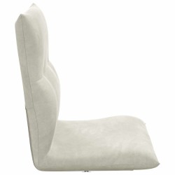 Fauteuil de sol ajustable Crème Velours 583903583903