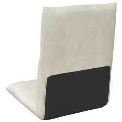 Fauteuil de sol ajustable Crème Velours 583903583903