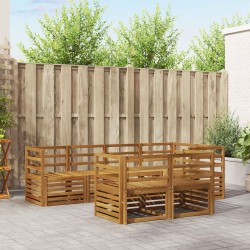Ensemble de canapé d'angle 7 pcs Naturel 583907583907
