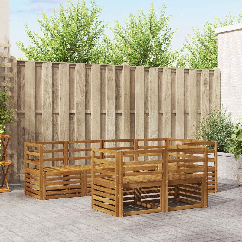 Ensemble de canapé d'angle 7 pcs Naturel 583907583907