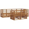 Ensemble de canapé d'angle 7 pcs Naturel 583907583907