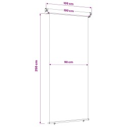 Store latéral de balcon 100 x 250 cm 100% polyester fer acier 583908583908
