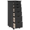 Cabinet roulant Gris 34 x 39 x 93,5 cm Bois de Pin Massif 583909583909
