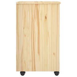 Cabinet roulant Marron 63,5 x 39 x 65,5 cm Bois de Pin Massif 583911583911