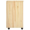 Cabinet roulant Marron 63,5 x 39 x 65,5 cm Bois de Pin Massif 583911583911
