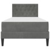 Cadre de lit avec matelas Gris foncé 100 x 200 cm Velours 583913583913