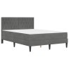 Cadre de lit avec matelas Gris foncé 120 x 200 cm Velours 583914583914