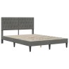 Cadre de lit avec matelas Gris foncé 120 x 200 cm Velours 583914583914