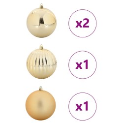 Ensemble de Boules de Noël XXL 4 pc Doré Plastique 583915583915
