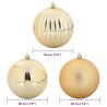 Ensemble de Boules de Noël XXL 4 pc Doré Plastique 583915583915