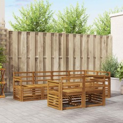 Ensemble de canapé d'angle 7 pcs Naturel Bois d'Acacia Massif 583936583936