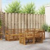 Ensemble de canapé d'angle 7 pcs Naturel Bois d'Acacia Massif 583936583936