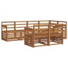 Ensemble de canapé d'angle 7 pcs Naturel Bois d'Acacia Massif 583936583936