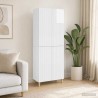 Ensemble de Meubles 2 pcs Blanc brillant 66 x 34,5 x 90 cm 583944583944