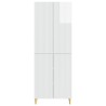 Ensemble de Meubles 2 pcs Blanc brillant 66 x 34,5 x 90 cm 583944583944