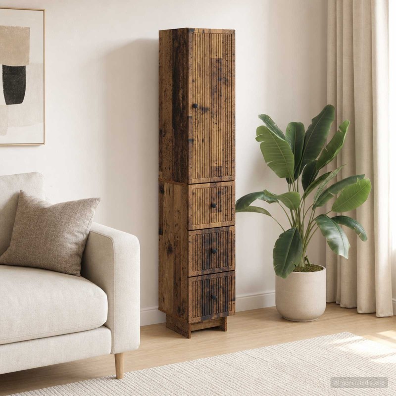 Ensemble de Meubles 2 pcs Bois ancien 33 x 34,5 x 90 cm 583947583947