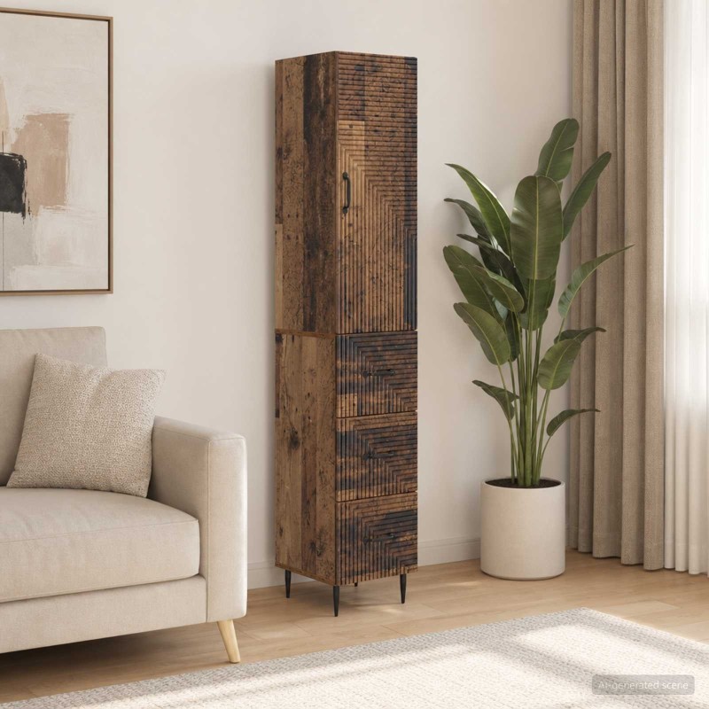 Ensemble de Meubles 2 pcs Bois ancien 33 x 34,5 x 90 cm 583948583948