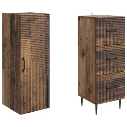 Ensemble de Meubles 2 pcs Bois ancien 33 x 34,5 x 90 cm 583948583948