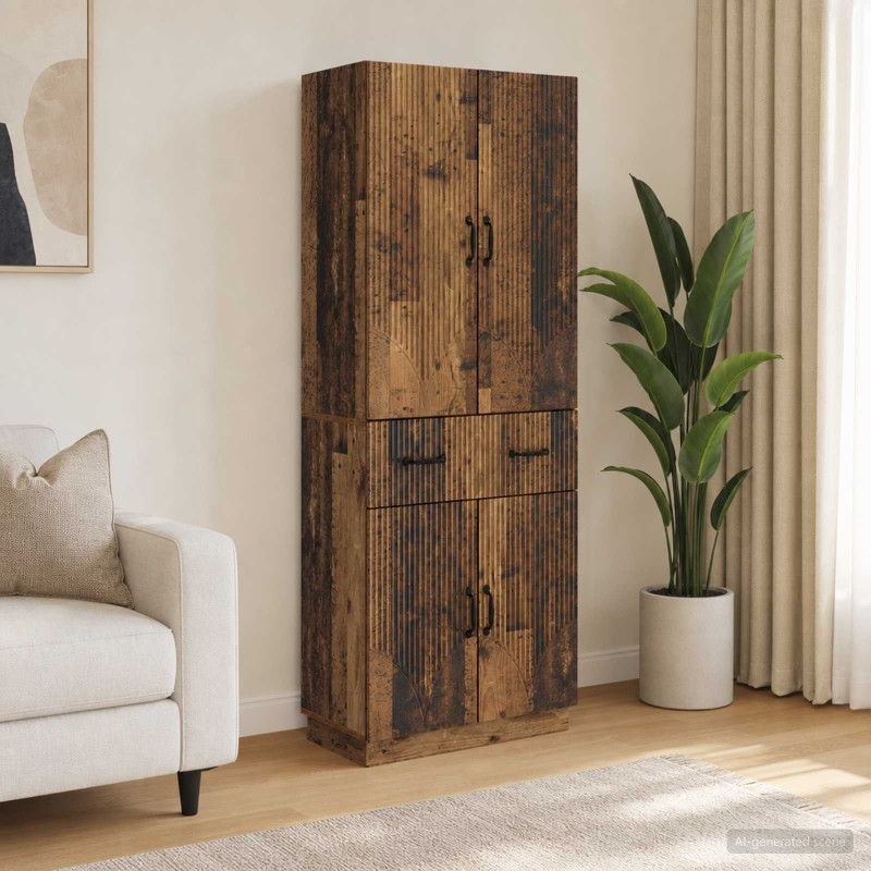 Ensemble de Meubles 2 pcs Bois ancien Bois d'ingénierie 583958583958