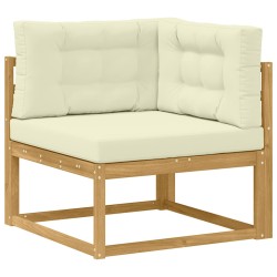 Ensemble de canapés d'extérieur 4 pcs Blanc et crème Polyester 583977583977