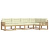 Ensemble de canapés d'extérieur 4 pcs Blanc et crème Polyester 583978583978