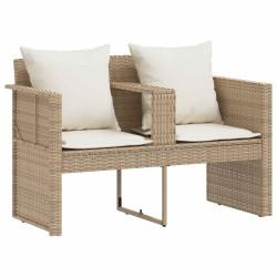 Canapé de jardin 8 pcs Beige et blanc crème polyrotin 583999583999
