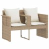 Canapé de jardin 8 pcs Beige et blanc crème polyrotin 583999583999