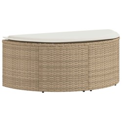 Canapé de jardin 8 pcs Beige et blanc crème polyrotin 583999583999