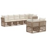 Ensemble de canapé de jardin 8 pcs Beige polyrotin 584001584001