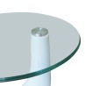 Table basse avec dessus de table en verre rond Blanc brillant  584003584003