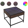 Table basse avec LED Infinity chêne marron 50x50x41 cm 584004584004