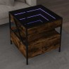 Table basse avec LED Infinity chêne fumé 50x50x51 cm 584005584005