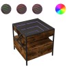 Table basse avec LED Infinity chêne fumé 50x50x51 cm 584005584005