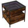 Table basse avec LED Infinity chêne fumé 50x50x51 cm 584005584005
