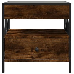 Table basse avec LED Infinity chêne fumé 50x50x51 cm 584005584005