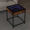 Table basse avec LED Infinity chêne fumé 40x40x51 cm 584006584006