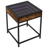 Table basse avec LED Infinity chêne fumé 40x40x51 cm 584006584006