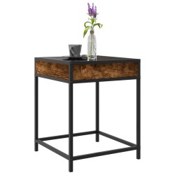 Table basse avec LED Infinity chêne fumé 40x40x51 cm 584006584006