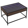 Table basse avec LED infini chêne marron 70x50x41 cm 584007584007