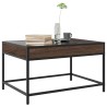 Table basse avec LED infini chêne marron 70x50x41 cm 584007584007