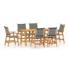 Ensemble à manger de jardin 7 pcs Bois d'acacia solide 584008584008
