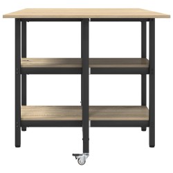 Table à dîner 122 x 80 x 76,5 cm Bois d'ingénierie Chêne Sonoma 584011584011