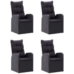 Ensemble à manger de jardin 5 pcs Noir 584017584017