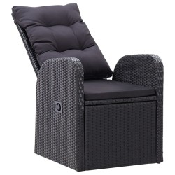 Ensemble à manger de jardin 5 pcs Noir 584017584017