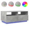 Table basse avec lumières LED gris béton 90x49x40 cm 584018584018