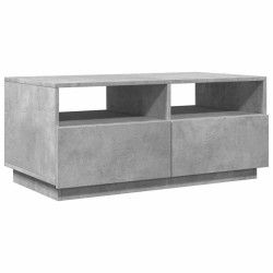 Table basse avec lumières LED gris béton 90x49x40 cm 584018584018